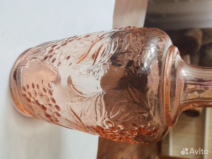 Графин для вина СССР из карамельного стекла