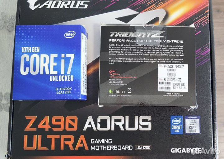 Gigabyte Z490 Aorus Ultra + Intel i7 10700k + G.Sk