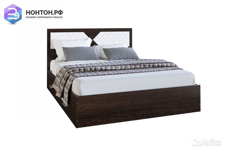 Кровать Николь венге / лиственница светлая