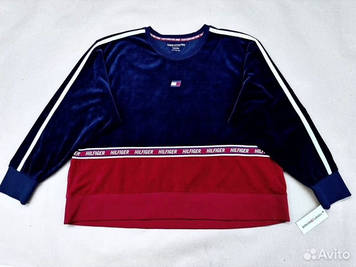 Tommy Hilfiger толстовка свитшот бархатный 54+