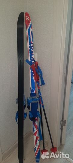Беговые лыжи детские 120см с палками