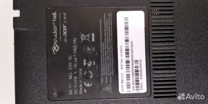 Корпус для ноутбука Packard Bell entf71BM-C231