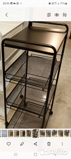 Столик этажерка тележка на колесиках