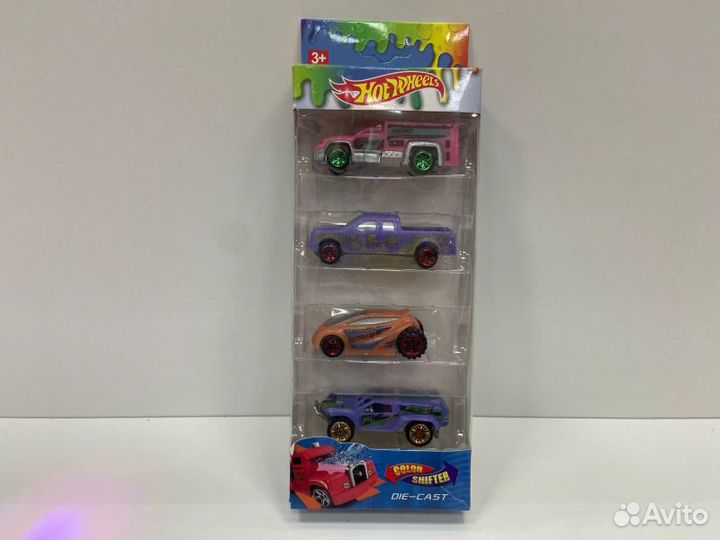 Машинка HOT wheels 4шт. меняют цвет 324