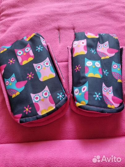 Теплый конверт в коляску + рукавички муфты