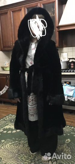 Шуба норковая с капюшоном 46 48