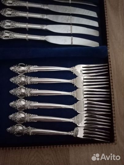Мельхиоровый столовые приборы Троянда СССР