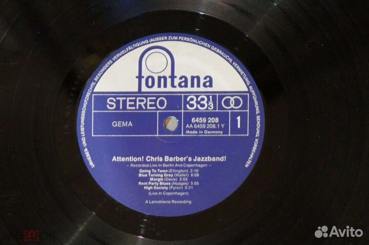 Виниловая пластинка 1 LP Chris Barber's Jazz Band