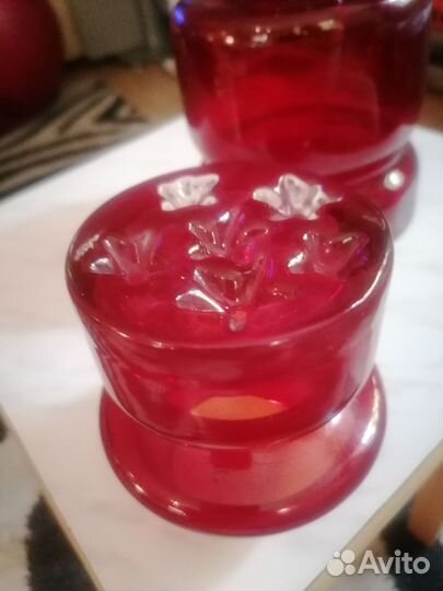 Графин - ваза СССР рубиновое стекло