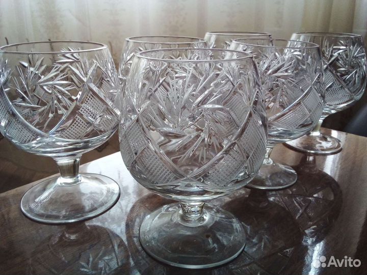 Ваза графин бокалы хрусталь