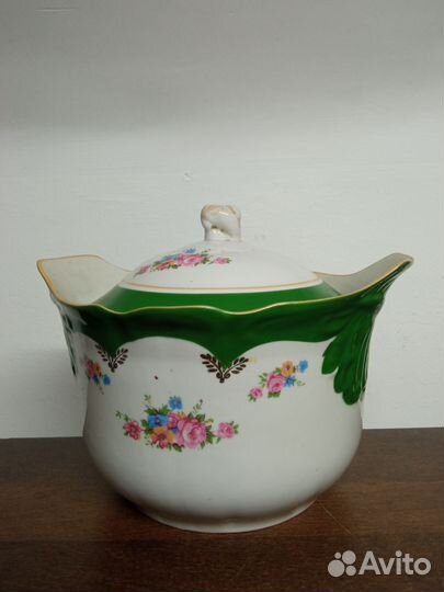 Супница Воспоминания. СССР. Дулево. Фарфор