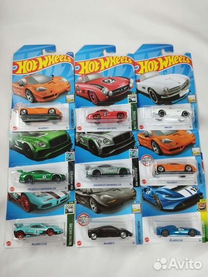 Hot wheels Lotus, Pagani, Aston, Maclaren, Bentley