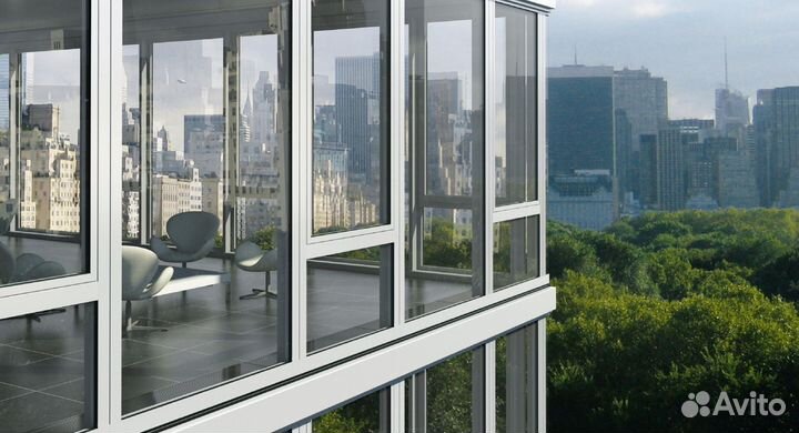 Алюминиевые окна рамы-купе