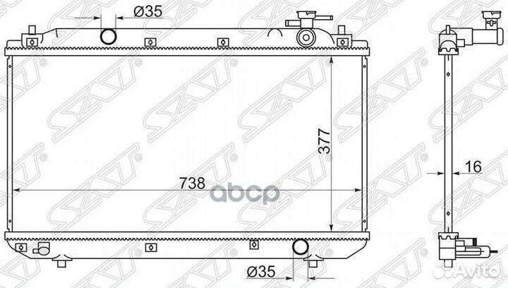 Радиатор Chery Tiggo T11 05-16 CH0001-1 Sat