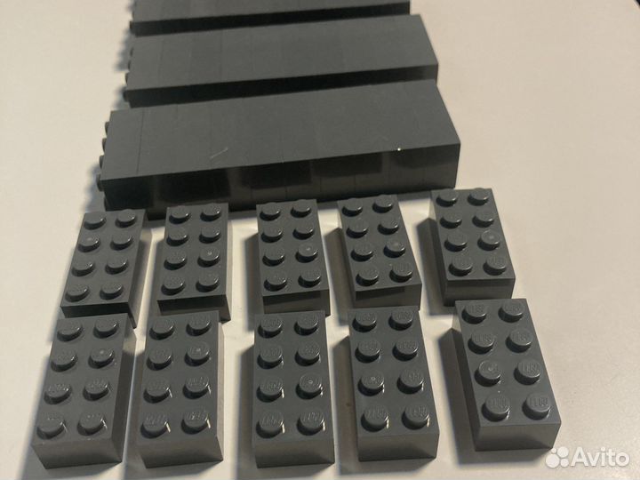 Лего детали темно-серые