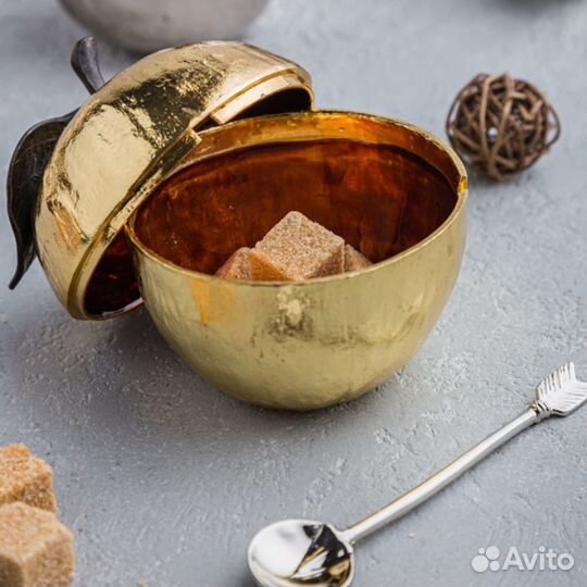 Сахарница с ложкой Michael Aram яблоко 11 см