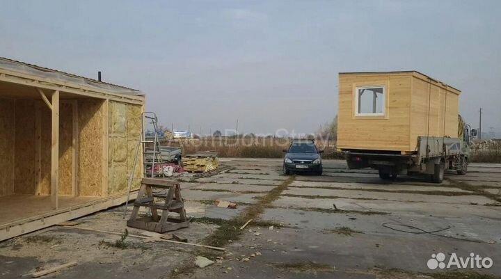 Бытовка деревянная утепленная с электрикой