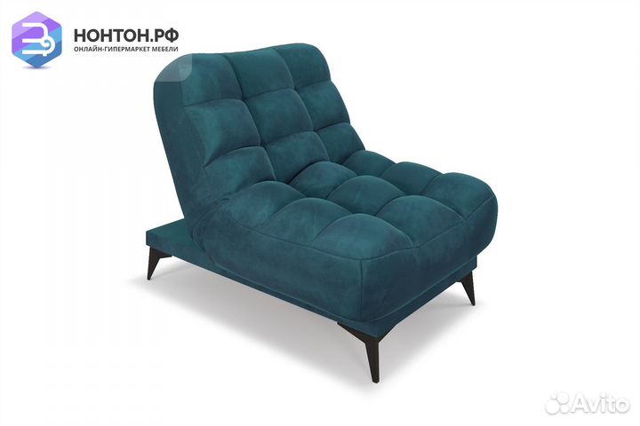 Кресло клик-кляк Арно вельвет сине-зеленый