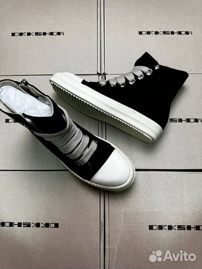 Кеды Rick Owens drkshdw Black Jumbo Lace High-top