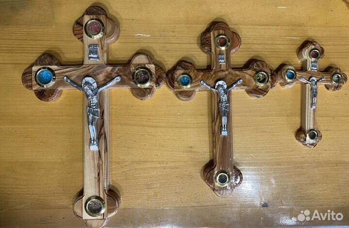 Освещенный Деревянный Крест из Иерусалима