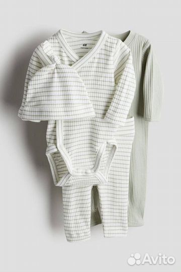 Боди слип шапочка штанишки H&M комплект 50,56