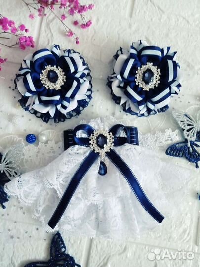 Банты для волос школьные,ручная работа