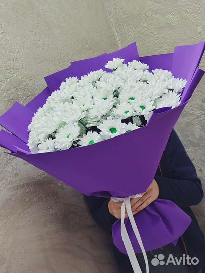 Цветы Доставка Букет гигант из хризантем