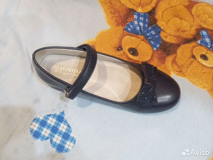 Туфли синие для девочки