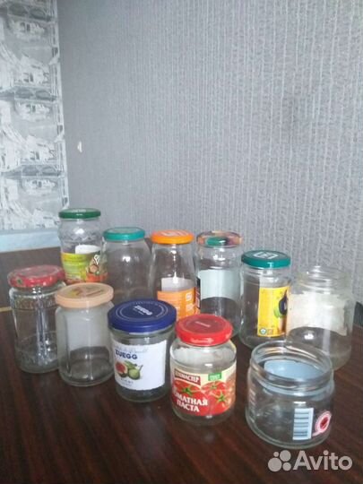 Банки стеклянные, новые с крышкой 