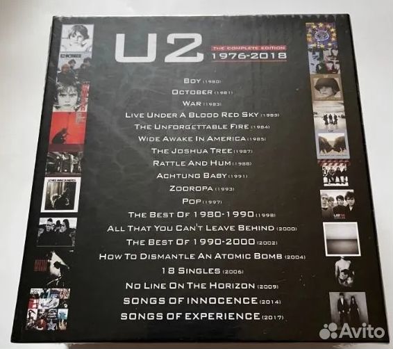 U2 Полная Золотая Коллекция 1976-2018 19CD Box set