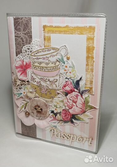 Обложка на паспорт ручной работы