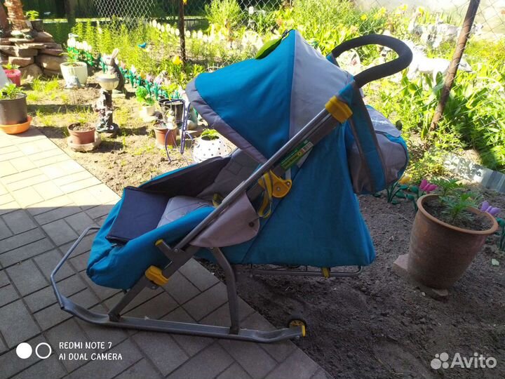 Детские санки коляска ника