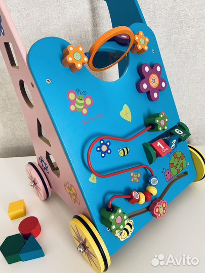 Каталка ходунки из дерева новая