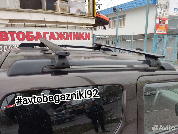 Багажник на рейлинги Евродеталь крыло черное