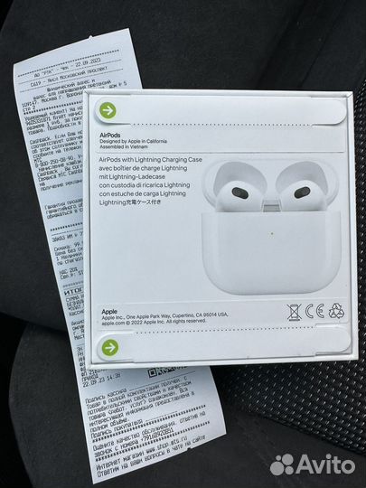Беспроводные наушники apple airpods 3