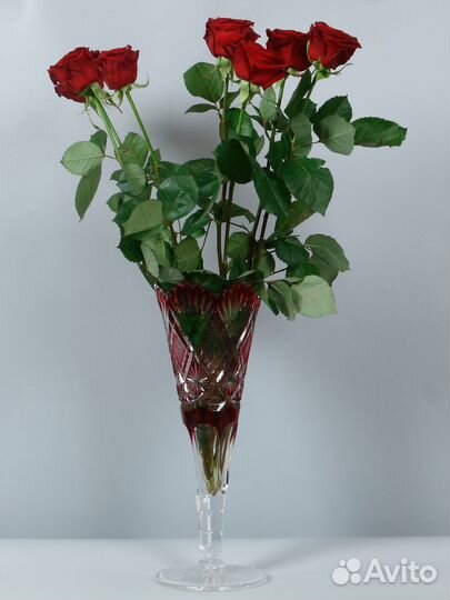 Старинная хрустальная ваза. Бельгия