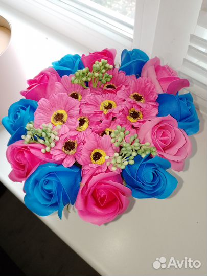 Букеты из мыльных роз