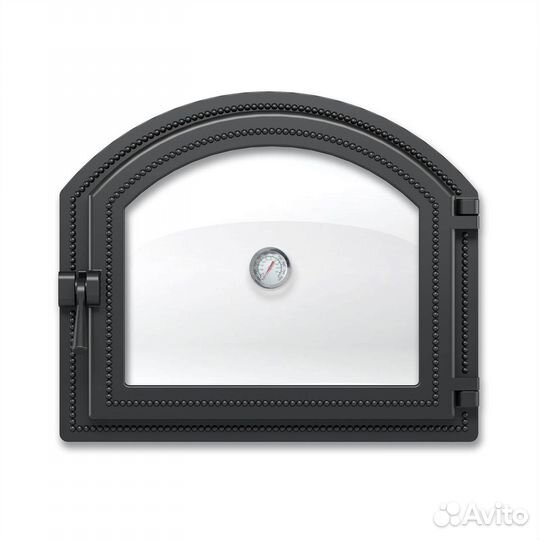 Дверка для печи Везувий 217 с термометром Антрацит