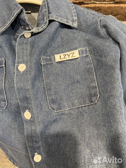 Джинсовая рубашка детская