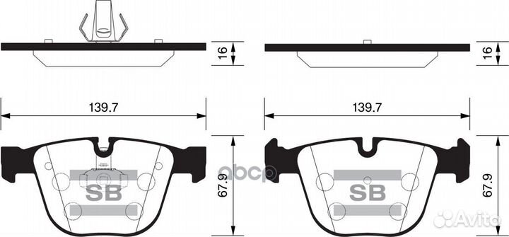 Колодки задние SP2164 Sangsin brake