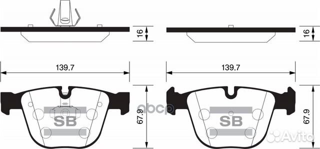 Колодки задние SP2164 Sangsin brake