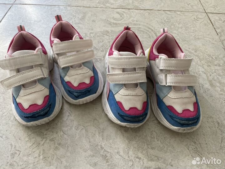 Кроссовки для девочек двойняшек 27, 28