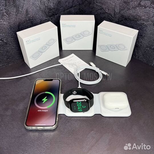 Беспроводная зарядка 3 в 1 для apple