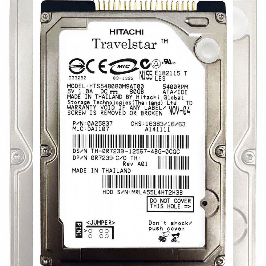 [HTS548080M9AT00] Жесткий Диск Hitachi 80gb 5400 Ide Hts548080m9at00