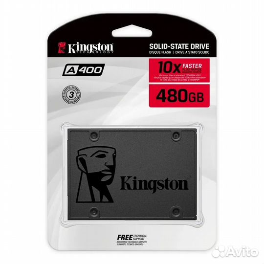 Kingston 480 гб Внутренний SSD-диск (SA400S37/480g