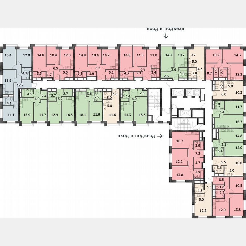 1-к. квартира, 36,8 м², 18/19 эт.