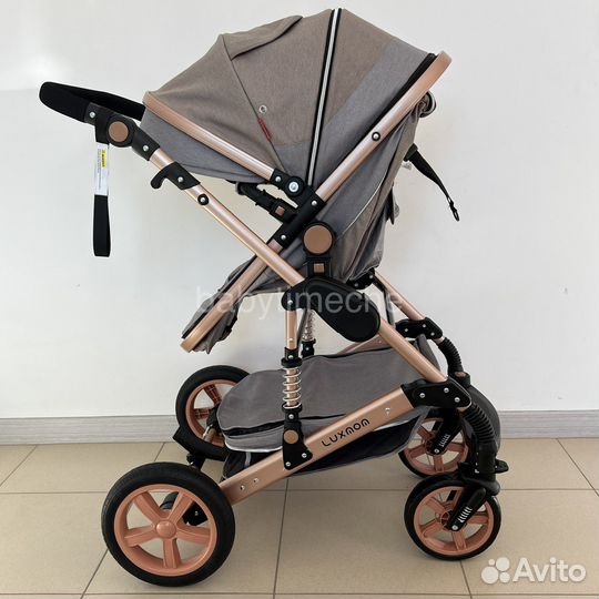 Коляска 3 в 1 Luxmom 510 коричневый