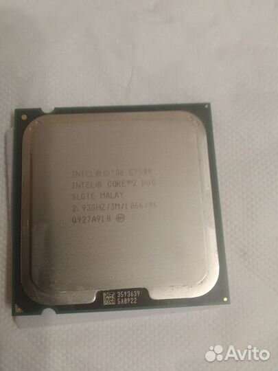 Процессор Intel 2 duo Е7500