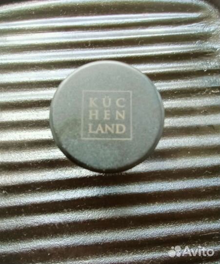 Сковорода-гриль, чугунная, 25 см, с ручками