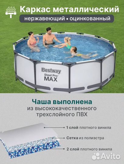 Каркасный бассейн новый